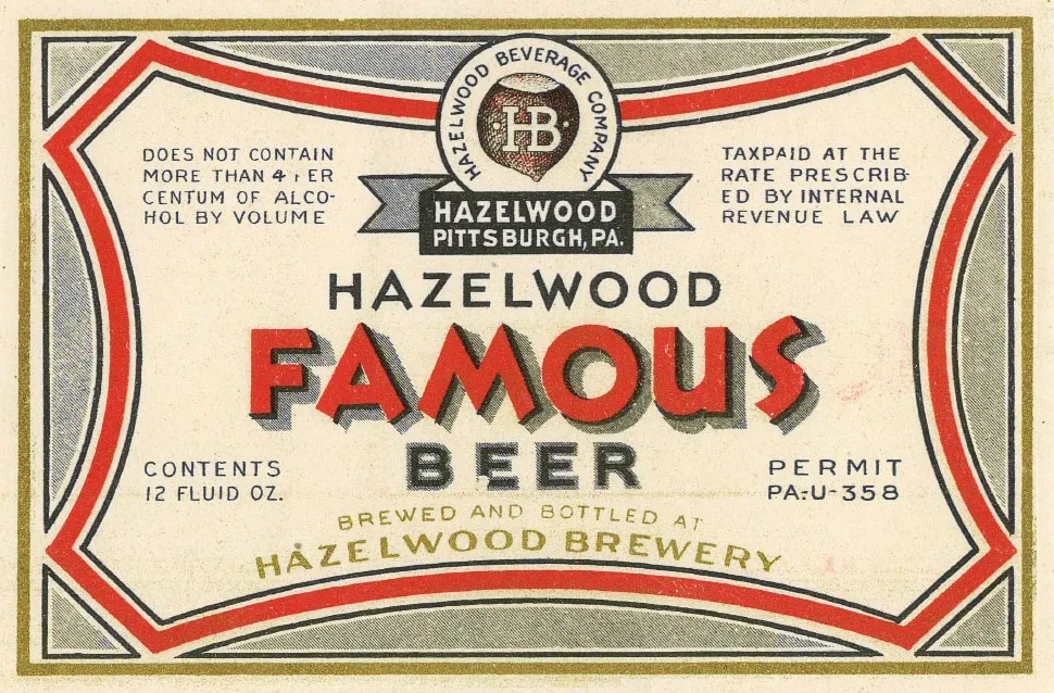 Hazelwood beer label